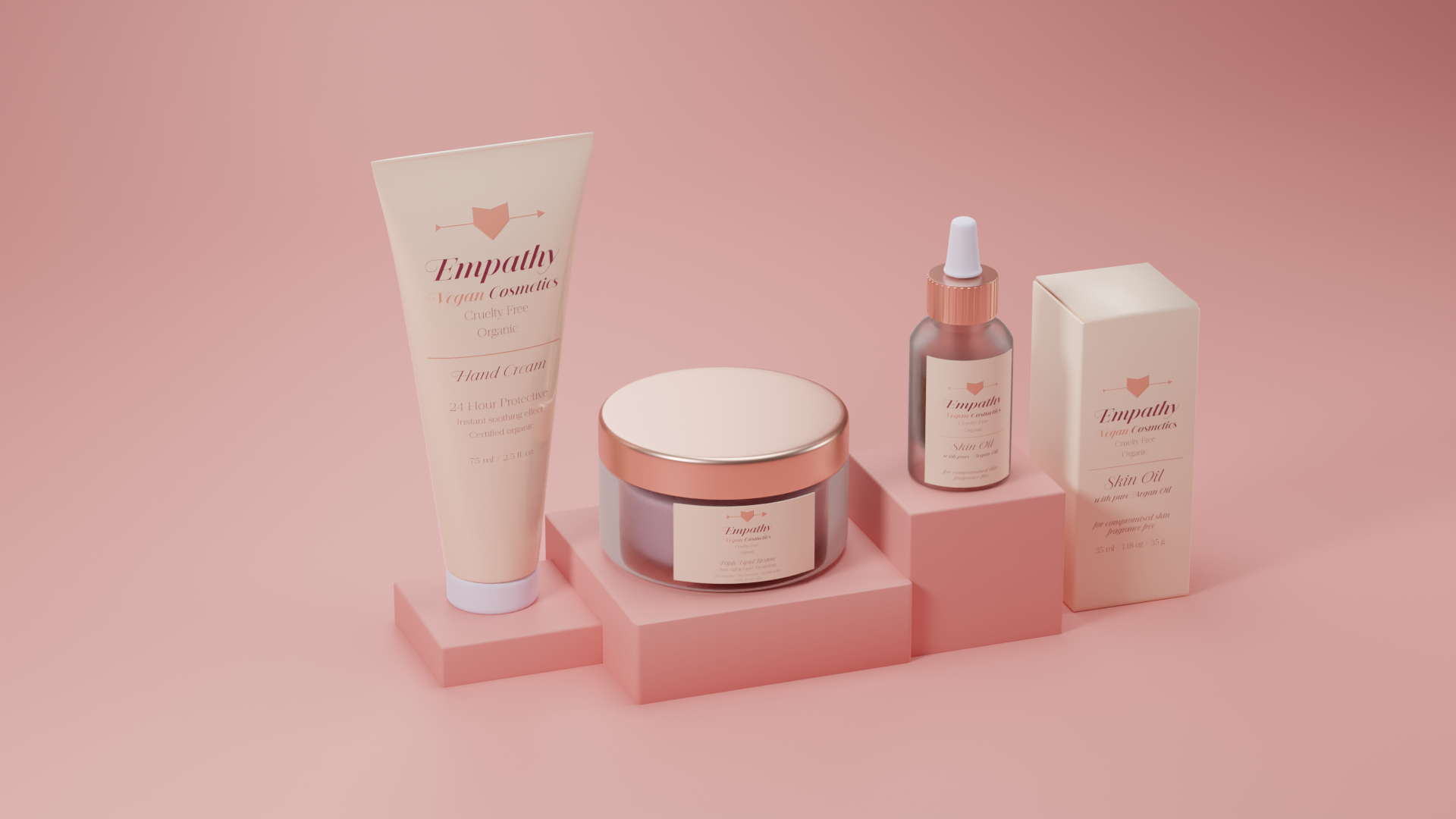 Cosmetics Packaging render